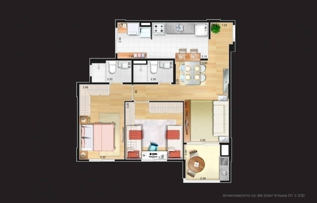 Apartamento à venda com 2 quartos, 68m² - Foto 47