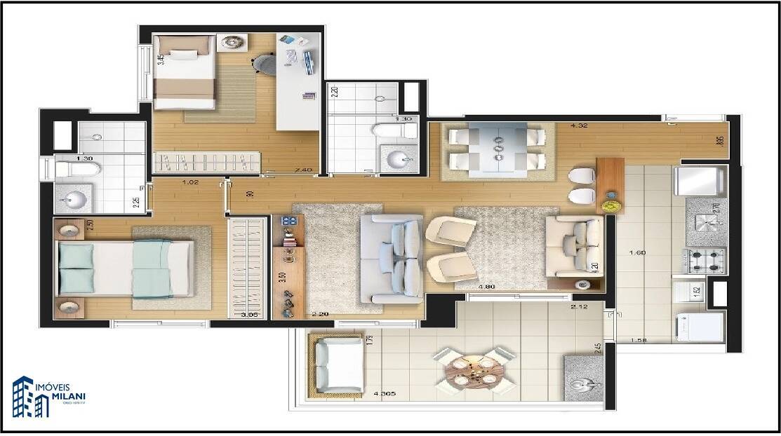 Apartamento à venda com 2 quartos, 5670m² - Foto 50