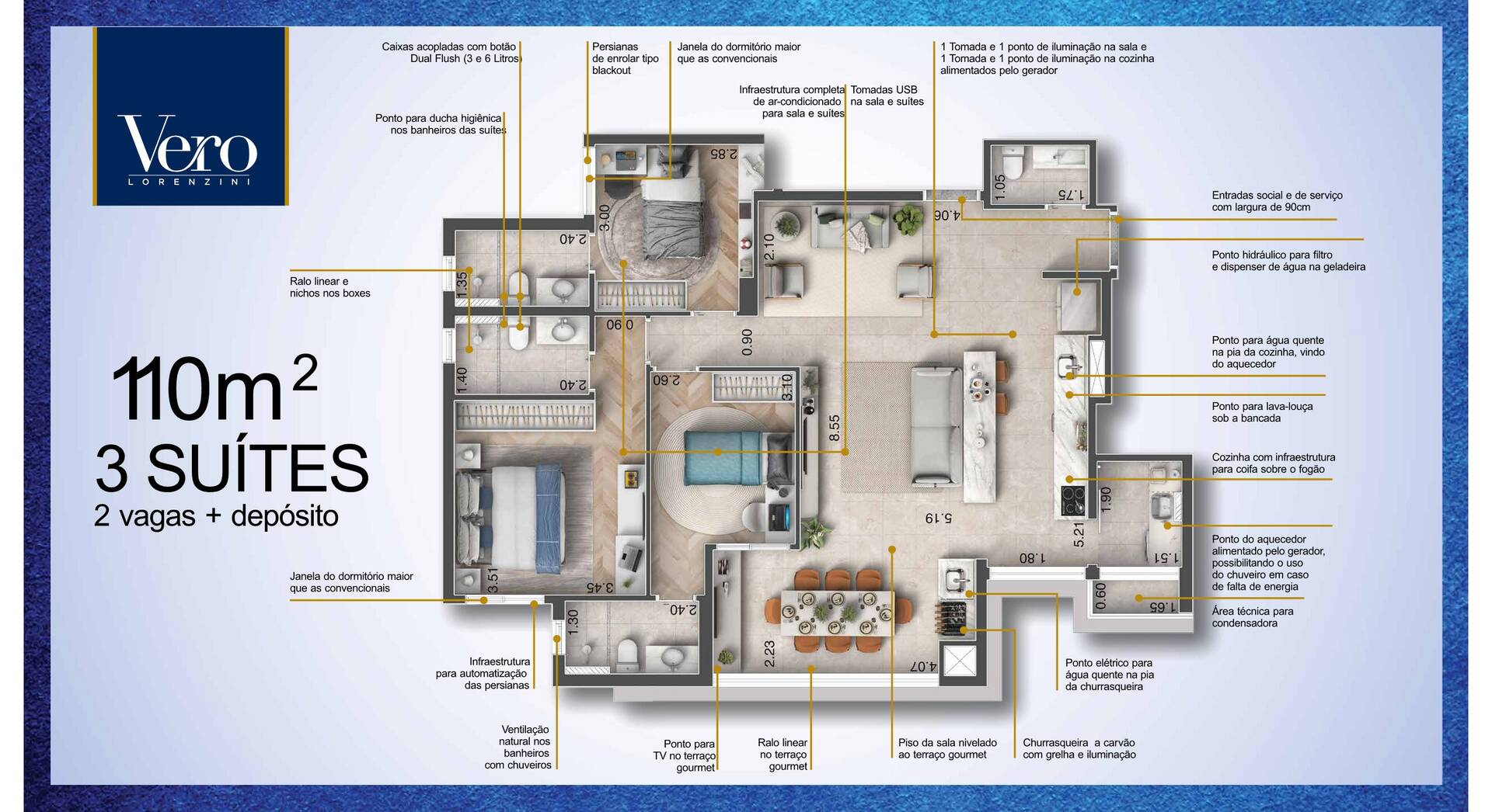 Apartamento à venda com 3 quartos, 110m² - Foto 47